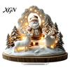 Christmas Theme Tabletop Ornaments Winter Ornaments, Double-sided Acrylic Snowman/Santa Claus/Reindeer/Cottage Table Seasonal Home Decorations