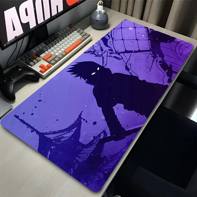 Mauspad Professionelles ESports Spiel-Mauspad NNaruto Sasuke Mauspad Anime Erweitertes Tastatur-Matte Notizbuch-Mauspad Comic Teppich