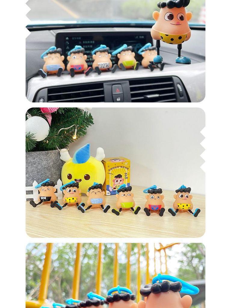 Creative Stress Relief Toy: Blackhead & Beard Plucking Keychain Pendant.