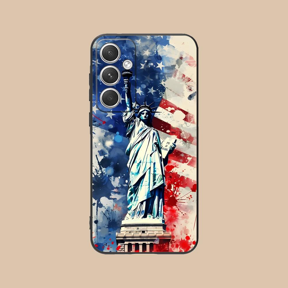 USA Amerika Flagge Handy Hülle für Samsung Galaxy S26 S25 S24 S23 S22 S21 S20 Note20 Plus FE Ultra Bunte Hülle Hülle