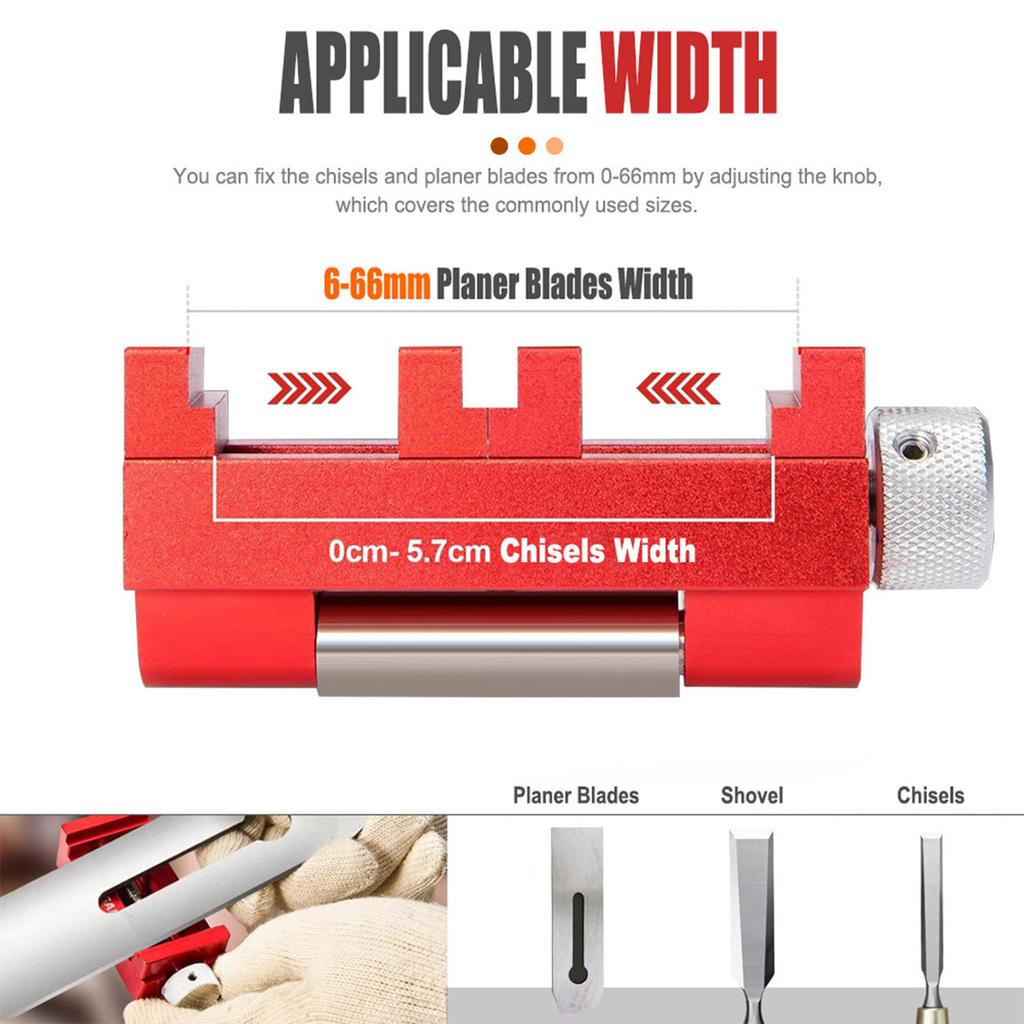 Precise Honing Guide Suitable for Chisels and Planer Blades with Adjustable Knob for Width Control Reinforced Stability