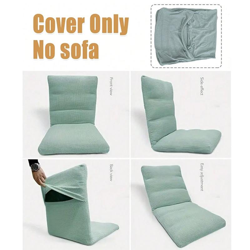 1PC Tatami Chair Covers Stretch Foldable Floor Chair Cover Anti-dirty Swing Cushion Cover for Camping Bay Window Cushions