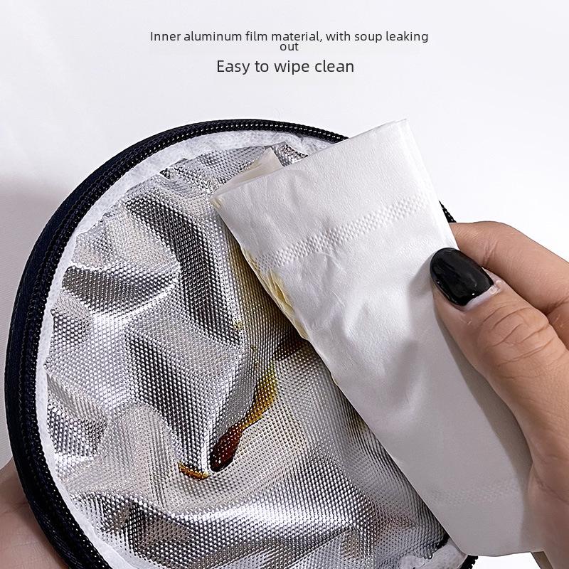 Insulated Oxford Cloth Meal Bag: Breakfast Cup, Handbag, Soup Cup, and Aluminum Foil Insulated Bag