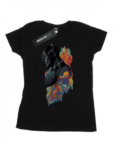 Marvel Dámské/Dámské bavlněné tričko Black Panther Profile