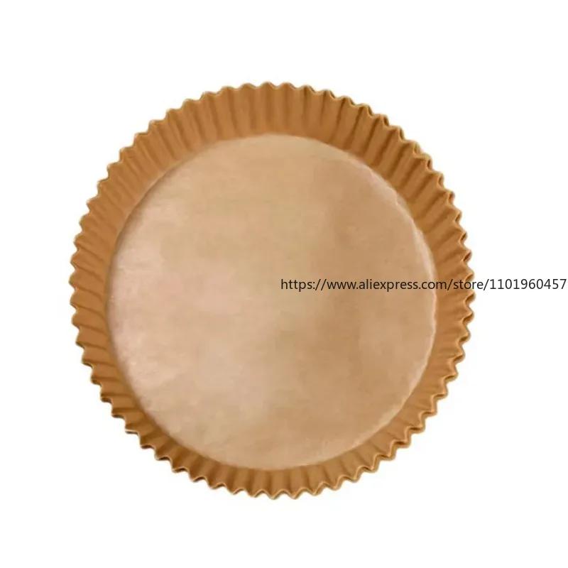 50 Pieces Disposable Non-Stick Air Fryer Paper Baking Round Kitchen Accessories for Air Fryer/ Food Grade Baking Anti-Oil Paper
