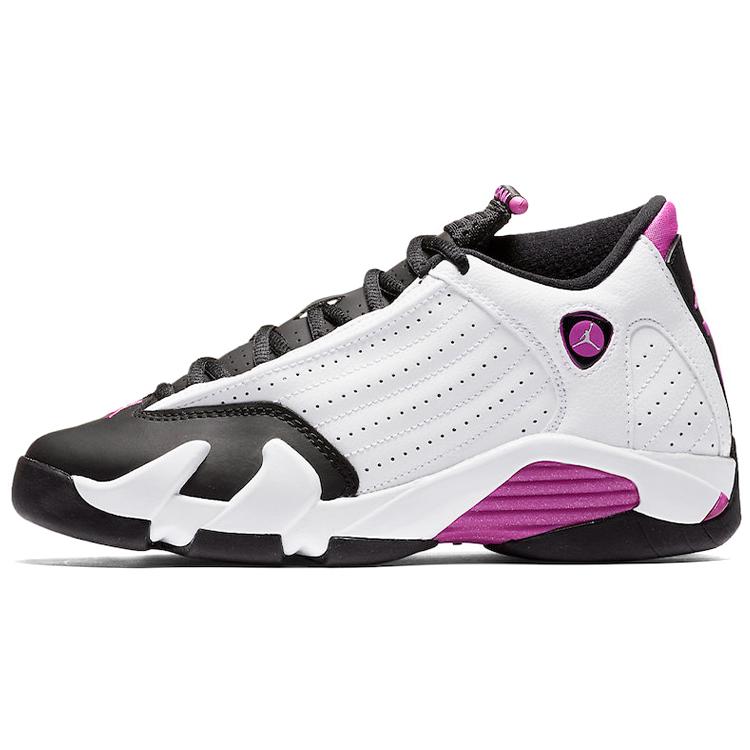 

new Jordan 14 Retro Fuchsia Flash Black Toe GS 38.5