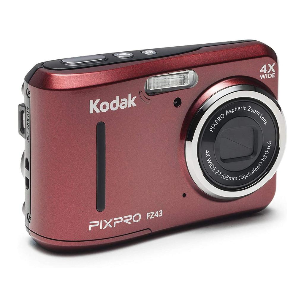 Kodak PIXPRO Friendly Zoom FZ43 16 MP Digital Camera with 4X Optical Zoom and LCD Screen by Kodak 2.7 (Red)