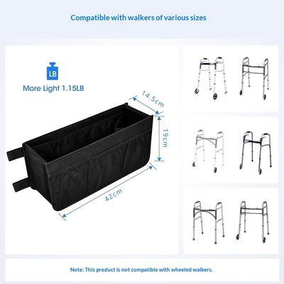Folding Walker Storage Bag Walker Basket Walker Bag Water Walker Cup Holder Walker Basket Multifunctional