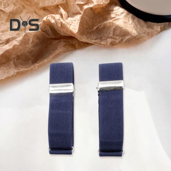 1 Pair Unisex Armband Adjustable 2.5CM Width Solid Color Leg Strap Elastic Shirt Sleeve Holder Arm Cuffs Bands Party Wedding Clothing Accessories