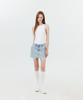 Potipo [W] Denim Short Skirt With Over Pocket Details