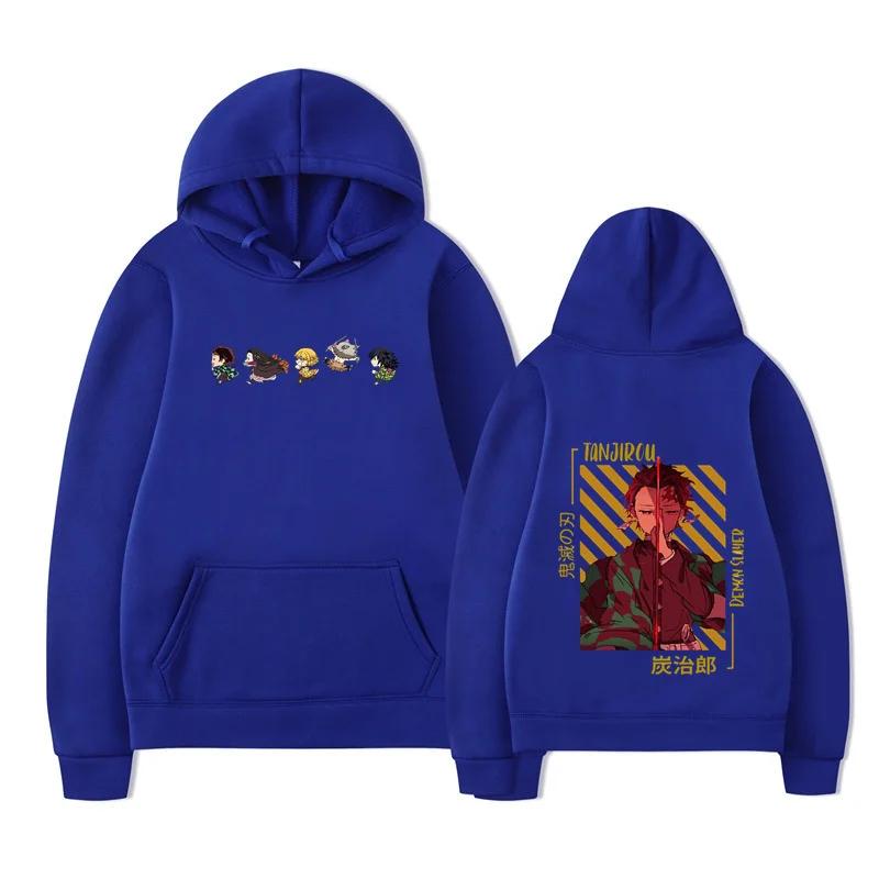 Autumn Anjuro Bakugou Hoodies Men Women Fashion High Street Sweatshirts Vintage Pullovers Tanjiro Hoodie Oversized Tops