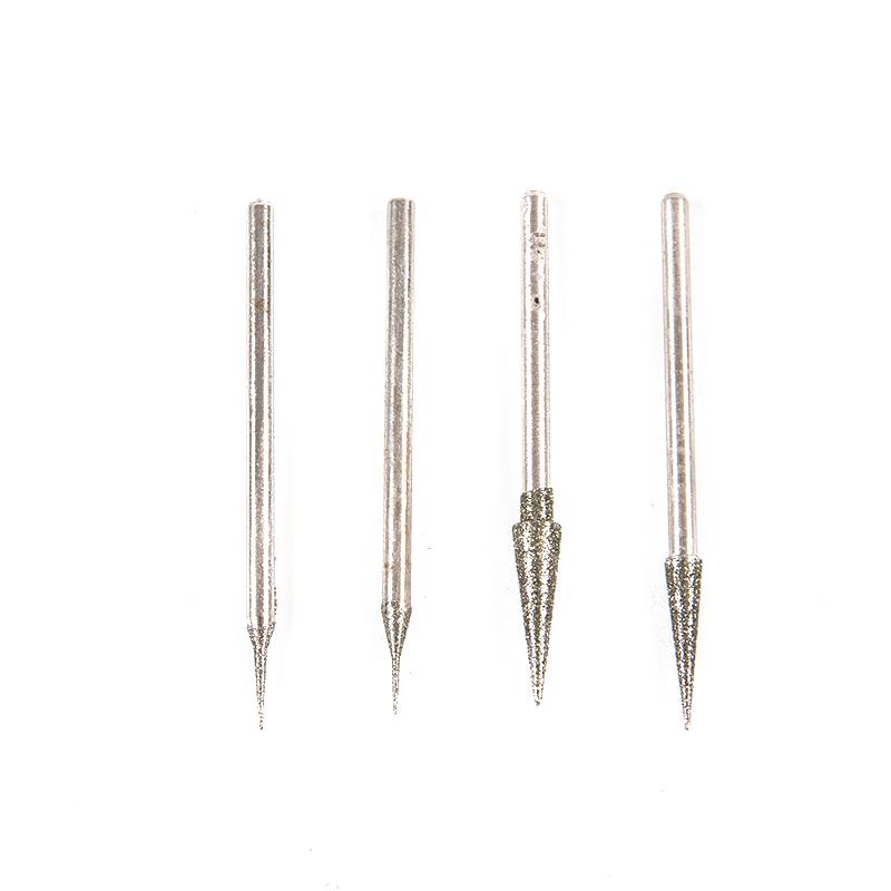 10 stk 0,6 mm-4 mm diamantslipepunkt 2,35 mm skaft for glassstein jade