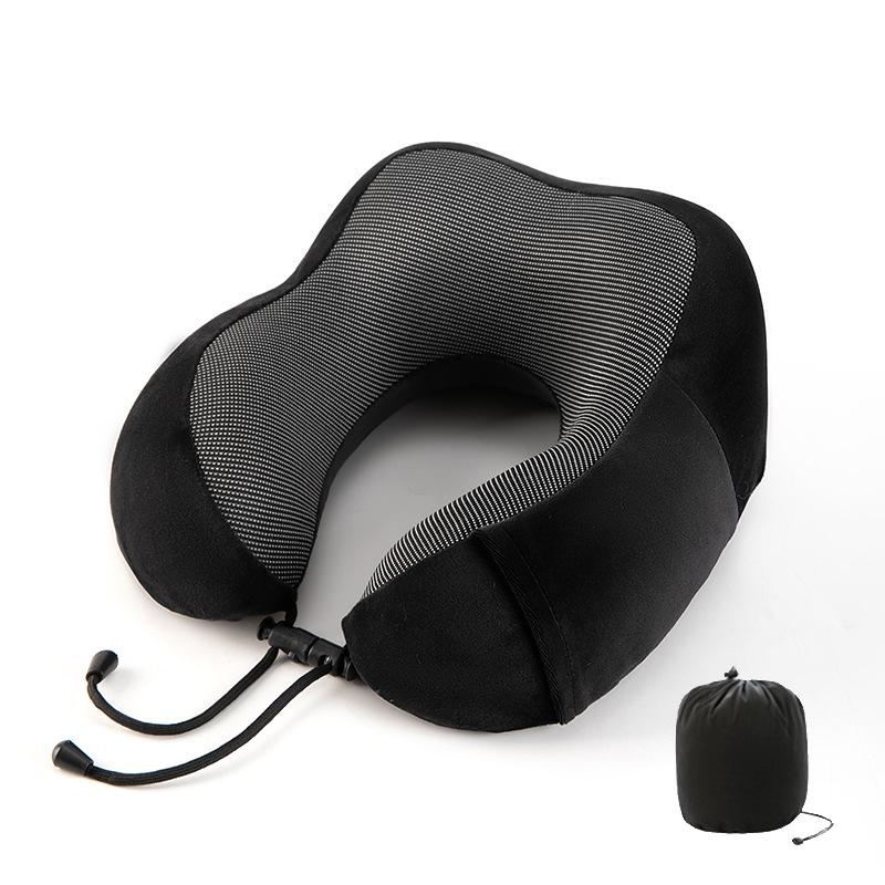Portable U-Shaped Memory Foam Travel Neck Pillow - Perfect for Airplanes, High-Speed Rail, Office Naps & Cervical Support