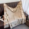Floral Printed Square Scarf For Women Spring Summer Versatile Neck Wear