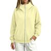 Women's Fashion Loose Fit Zip-Up Hoodie Casual Long Sleeve Sweatshirt