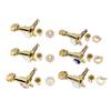 6Pcs Full Closed Guitar Tuning Key Accurate Fast Operation Stable Metal Tuning Pegs for Acoustic Electric Guitar Gold 6L