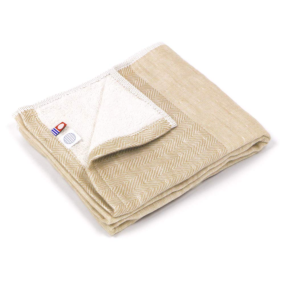 

Iori Imabari Face Towel, 34x80cm, Umi -Towel of Sea- (Beige), Quick-Drying, 100% Cotton