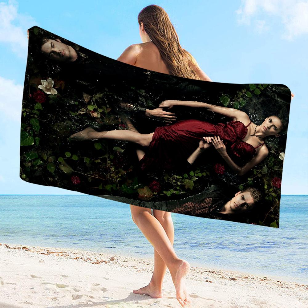 The Vampire Diaries Damon salvatore Towel Microfiber Beach Towel Absorbent Quick Yoga Swimming Resort Mountain Climbing Towel