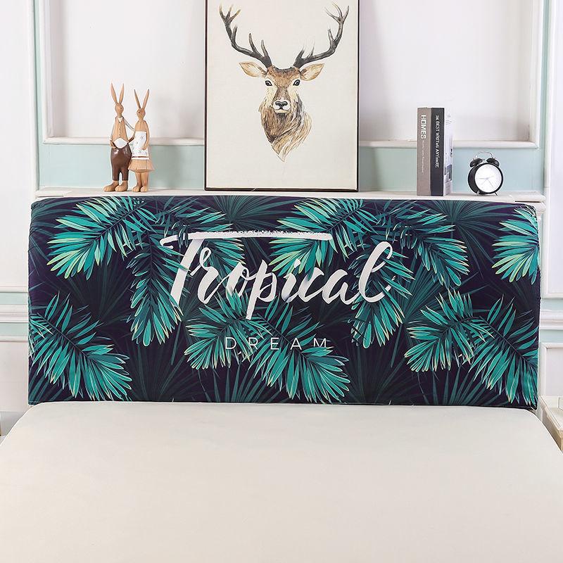 Cartoon Headboard Cover Dustproof All -Inclusive Stretch Print Bedside Cover Guest Room Bedside Backrest Decorative Protective