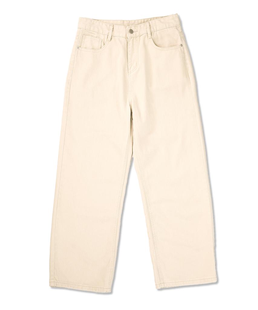 UNDEROFF Daily Basic Wide Cotton Pants Beige