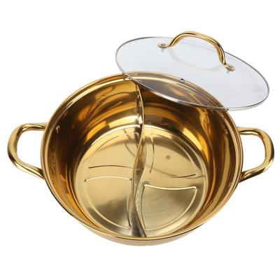 Hot Pot 30,3 cm Durchmesser 304 Edelstahl Rostfrei Separates Design Mandarin Topf
