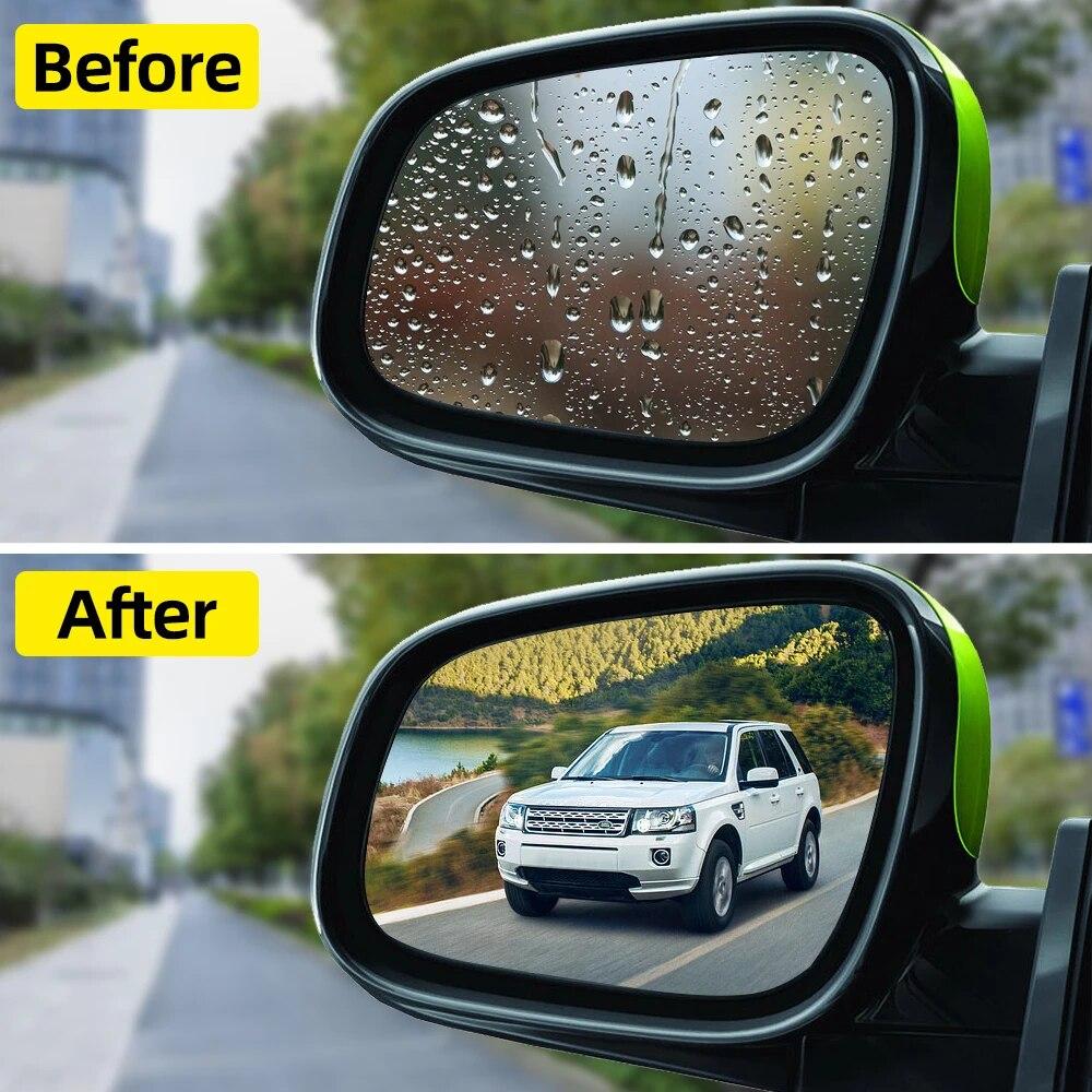 6/4/2Pcs Car Rearview Mirror Rain Film Car Sticker Rainproof Film for Rearview Mirror Anti Fog Waterproof Clear Sight Auto film