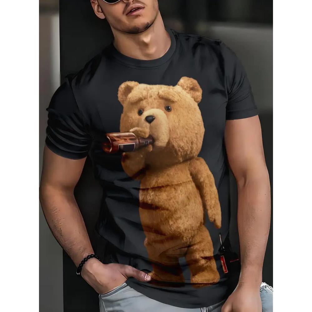 Funny Animal Cat 3D Print Men's T-Shirt Summer Harajuku Animal Graphic T Shirts Outdoor Casual Plus Size Tees Top Women Clothing