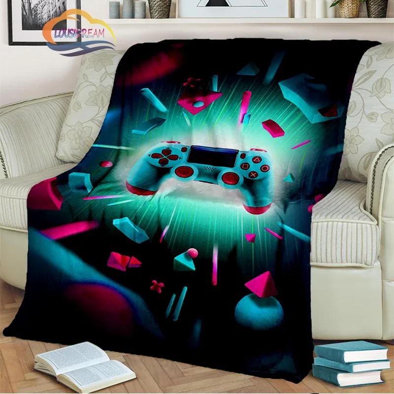 Game Blanket Pad S  Controller Soft and Comfortable  Sofa Bed Bedroom Decoration  Gamer Gift