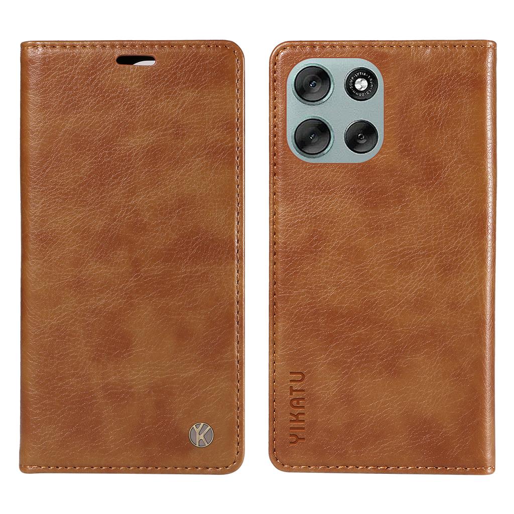 For Motorola Moto G56 5G Wallet Case YIKATU YK-006 Magnetic Closure Leather Phone Cover Litchi Texture