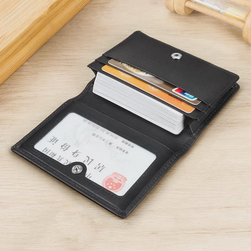 Men's Genuine Nappa Leather Business Card Holder – Soft, Embossable Surface