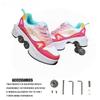 2025 Deform Wheel Skates Roller Skate Shoes Runaway Sneakers With 4-Wheel Casual Deformation Parkour Adult Children Rounds Walk