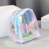 Pvc Transparent Coin Purse With Laser Butterfly Bow Waterproof Keychain For Girls