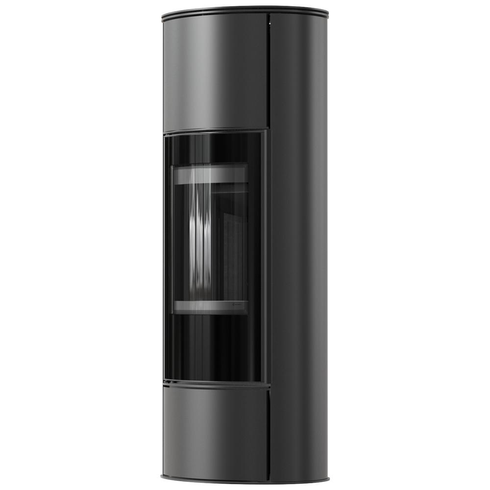 Wood Burning Steel Stove KRATKI ERIK High Ø 150 5,5 kW Black Thermotec