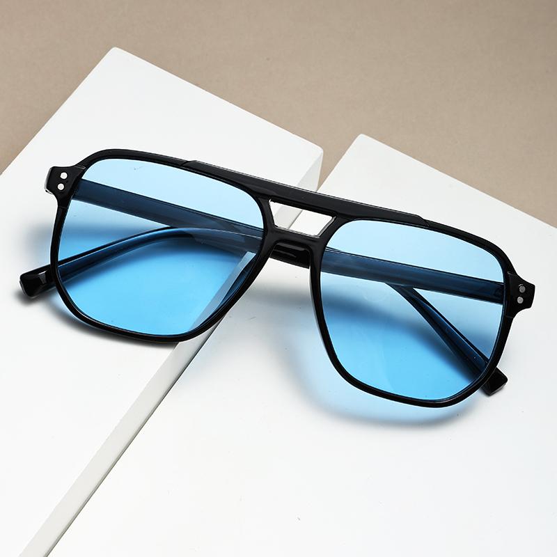 Fashion Rice Nail Double Beam Men's Sunglasses European and American Pilot Sunglasses Der Riding Driving Sunglasses