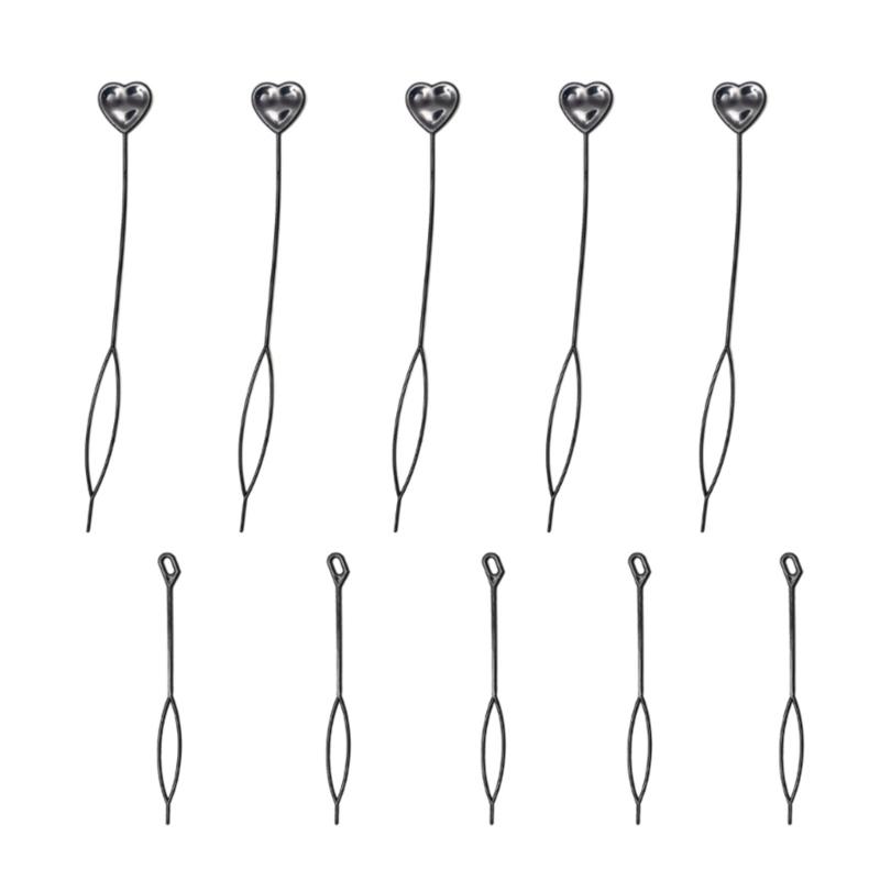 

Hair Threader 10Pcs Quick Hair Braiding Accessories Hair Styling Tool Ponytail Maker Topsy Hair Beader for Hairstyles 1