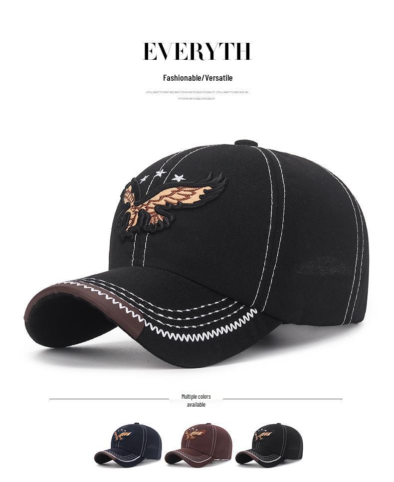Men's Patchwork Eagle Embroidery Baseball Cap - Spring/Autumn Sunshade Duckbill