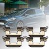 4Pcs Front Brake Pad Fitting Kit Shims Front Disc Brake Caliper Hardware Kit Car Brake Fitting Kit for Ford Fiesta MK7 08-17