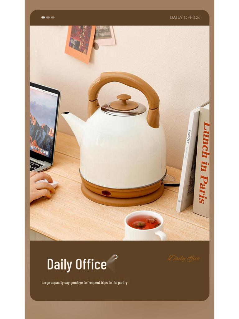 Automatic Shut-Off Electric Kettle - Stainless Steel Insulated Hot Water Kettle for Home Use