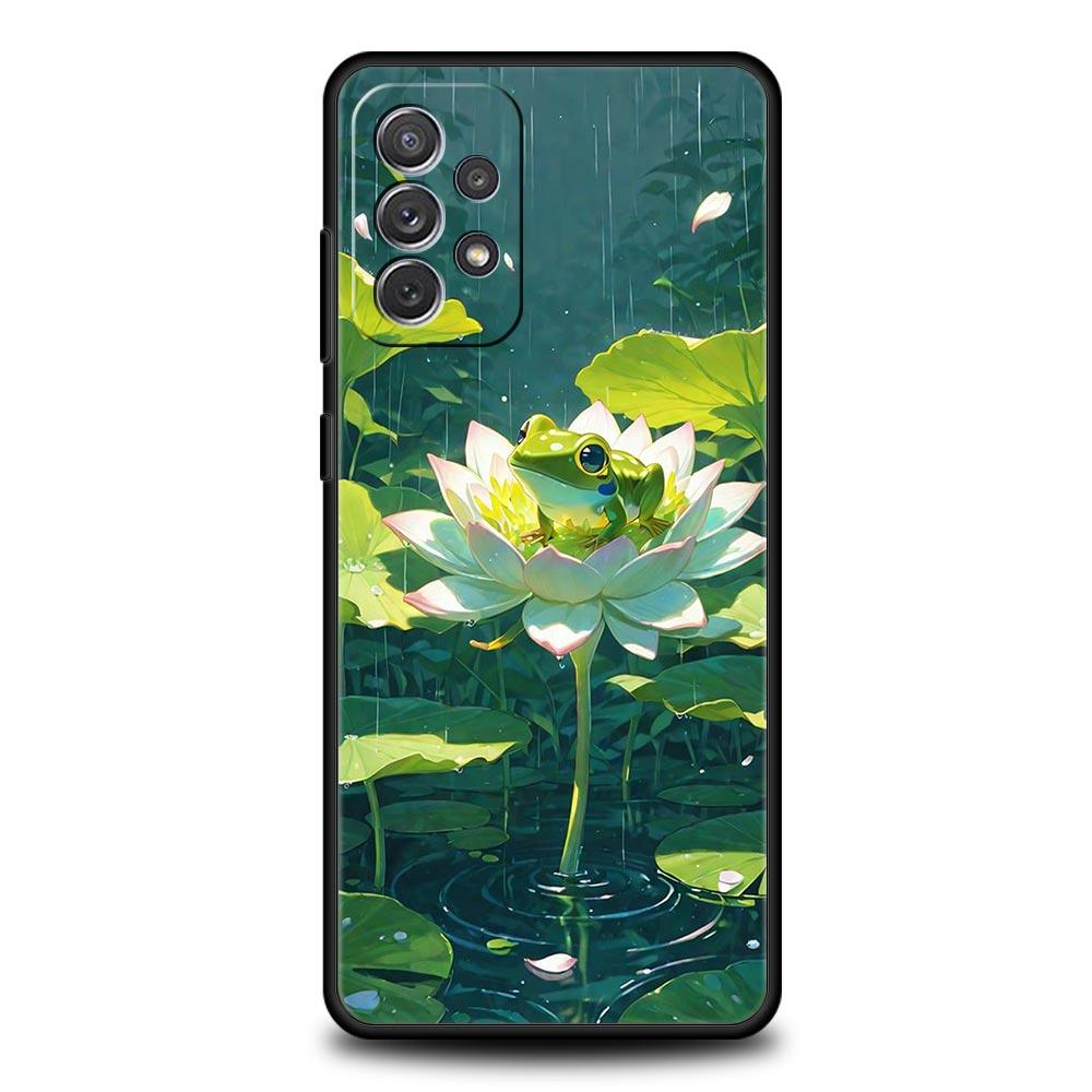 

Phone Case for Samsung Galaxy A13 A15 A17 A07 A21S A22 A23 A25 A31 A73 A32 A52 A52S A41 5G Soft TPU Shell Realitic Frog Print samsung a32 4g