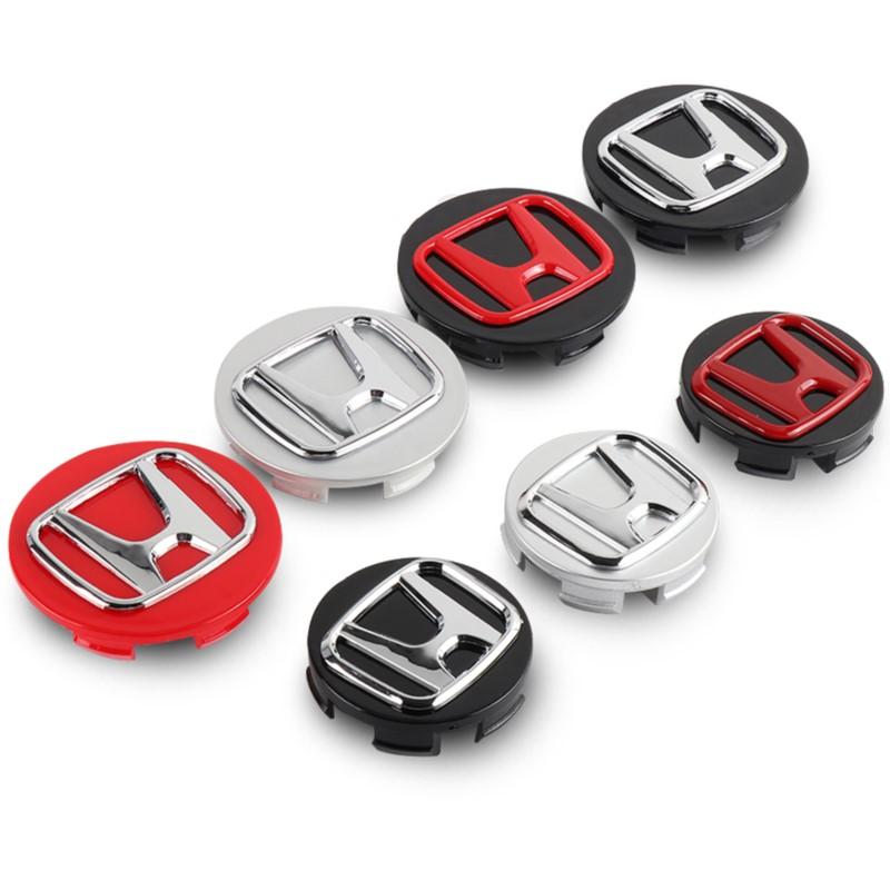 4pcs Original Car Wheel Center Hub Caps Covers 58MM/69MM Compatible with Honda Civic Fit Jazz Accord Pilot CRV Odyssey Passport