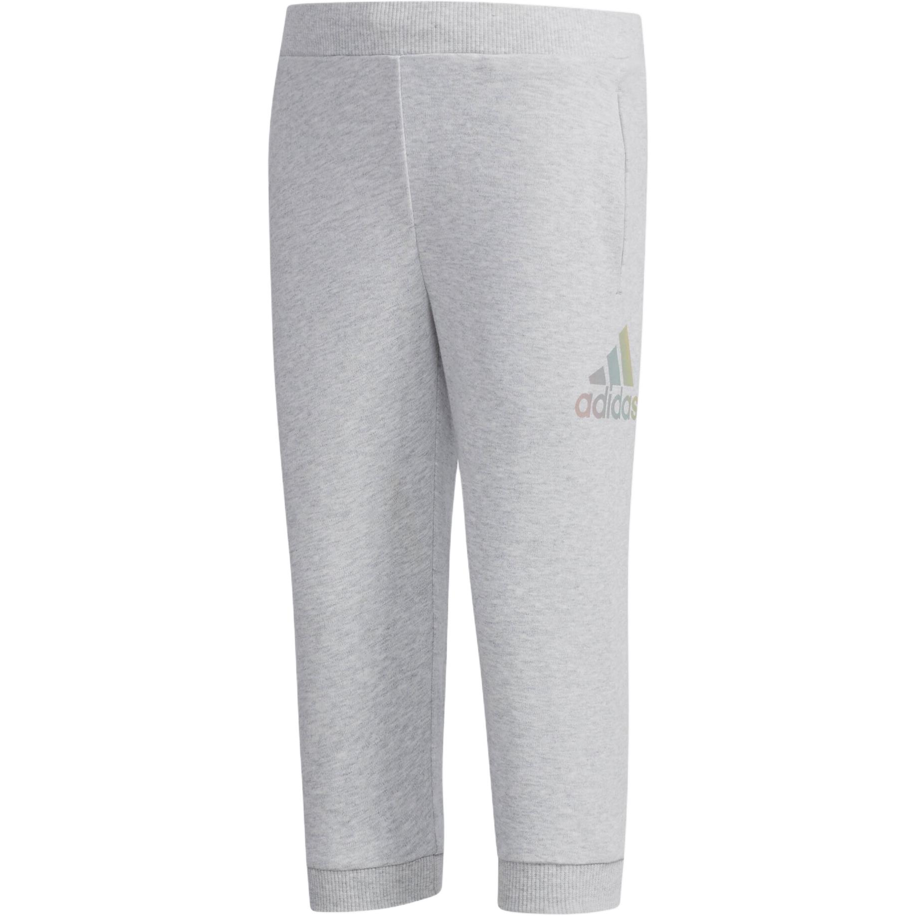 Adidas Full Length Pants Light Heather Gray Children Aged 3 7 Years Old DW4088 128