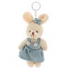 Cute Cartoon Wear Clothes Bear Rabbit Plush Toy Stuffed Doll Pendant Keychain Backpack Hanging Decoration Couple Gifts