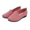 Large size autumn single shoes women's shoes breathable mesh one-pedal flat-soled comfortable flying-woven medium and old mother shoes