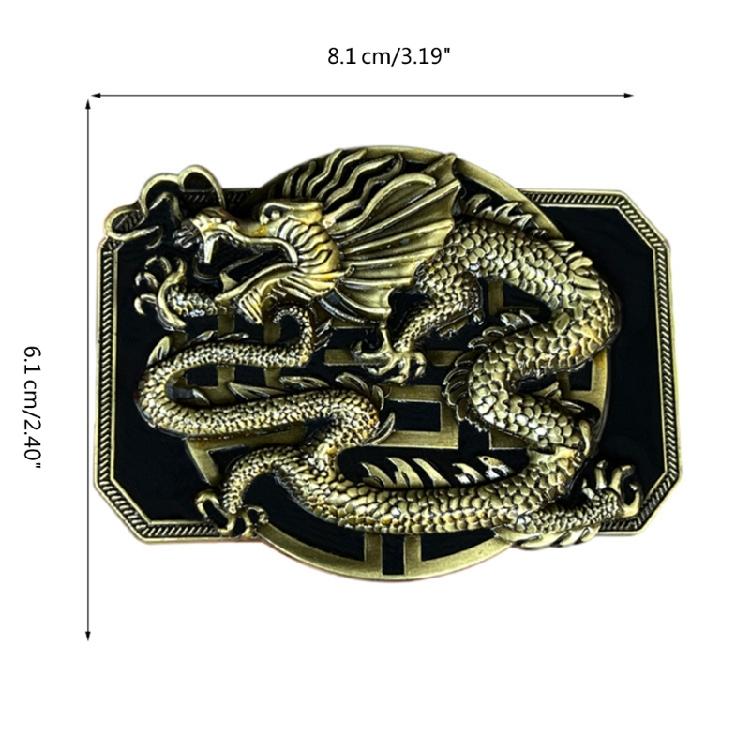 Cowboy Relief Belt Buckle Metal Chinese Style Belt Buckle for DIY Replacements