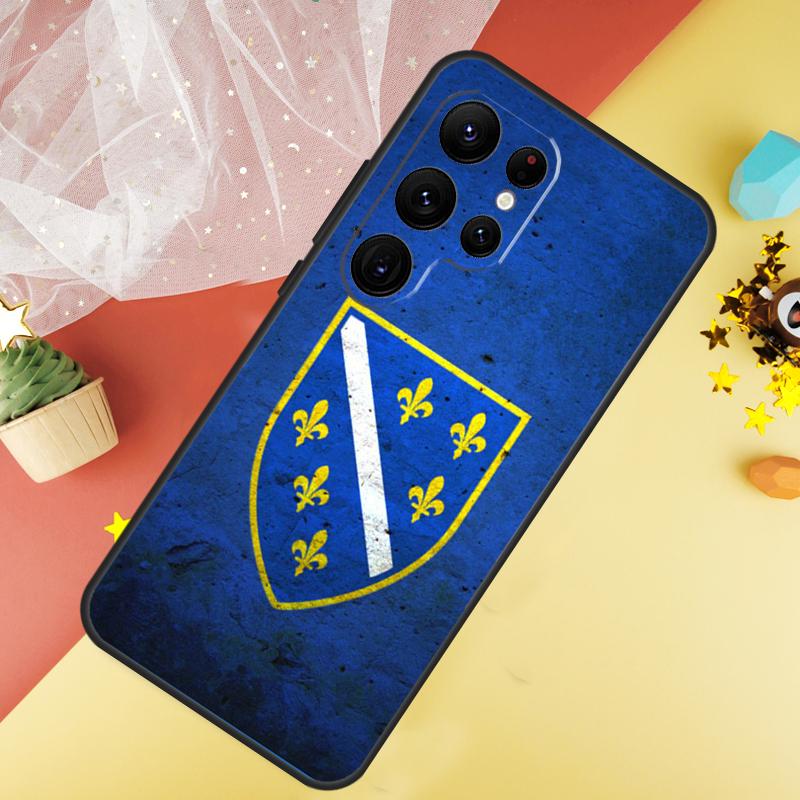 Bosnia and Herzegovina Flag Funda For Samsung Galaxy S24 Ultra S23 S22 Plus S21 S20 FE S8 S9 S10 Note 10 20 Ultra Case