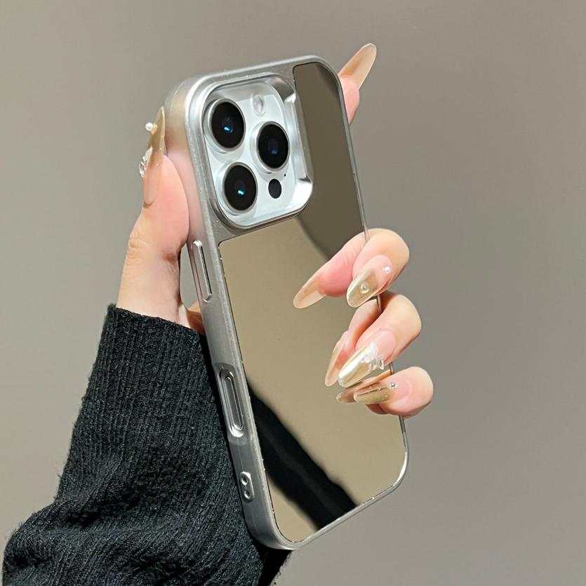 

Luxury Mirror Make Up Acrylic Phone Case for iPhone 16 15 14 13 Pro Max 11 12 Ultra Slim Shockproof Thin Cover for iPhone 16Pro For iPhone 13 Pro