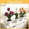 Tulip Artificial Plant Decor With Plastic And Silk For Wedding Photography And Home Interior