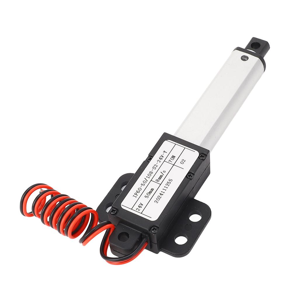 Mini Actuator Liniar Electric Cursă 50mm Forță 70N Viteză 8mms Tijă de Împingere Electrică Mică DC24V