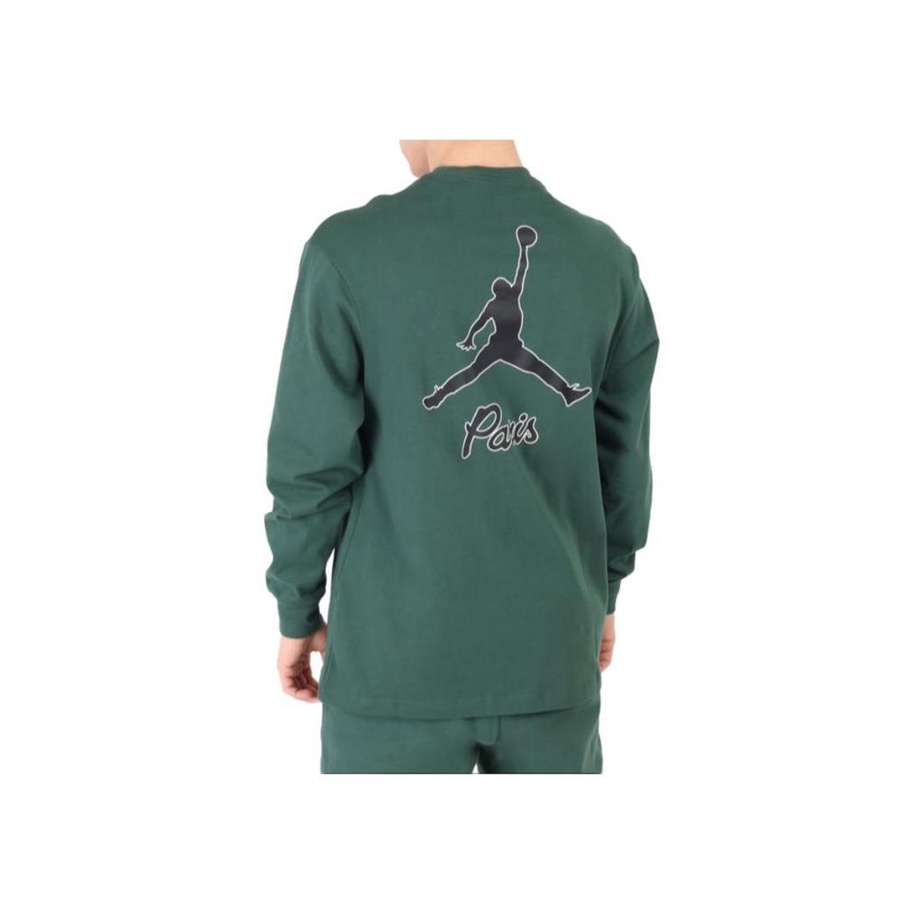 Jordan X Paris Saint-Germain Long-Sleeve T-Shirt Noble Green Men Streetwear DB6512-333