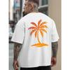 Men's Summer Outdoor Sports and Casual Large-size Short-sleeved T-shirts,Trendy Fashion, Loose , Versatile Round Neck Tops, Breathable and Comfortable